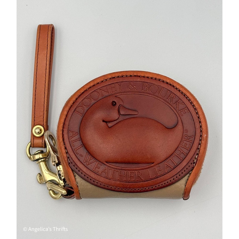 Certified Authentic Vintage Dooney & Bourke Leather Coin Purse| 90s Duck Wallet
